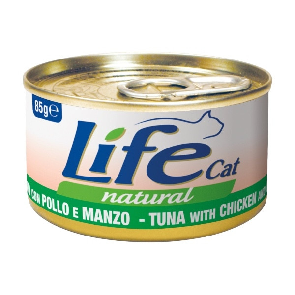Life cat tonno con pollo e manzo 85 gr
