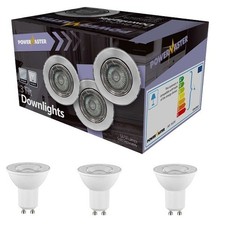 Indoor 3 Pack Tilt Downlights - Brushed Chrome - S6329 with 3 free GU10 (4000k)