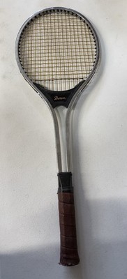 Vintage Durex Tennis Racket Metal Frame Leather Grip Retro Collectible