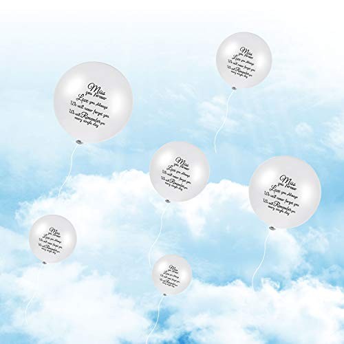 60 Pieces White Memorial Balloons Funeral Helium Remembrance Release Balloons - Photo 4/7