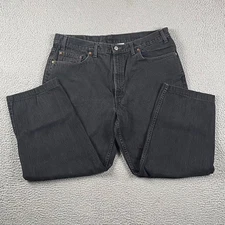 VTG Levi's 550 Relaxed Fit Black Wash Denim Jeans Men's 40x30 Fit (40x26)