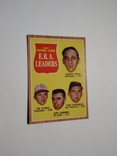 1962 Topps Baseball NL ERA Leaders - Spahn, O'Toole, Simmons, McCormick #56