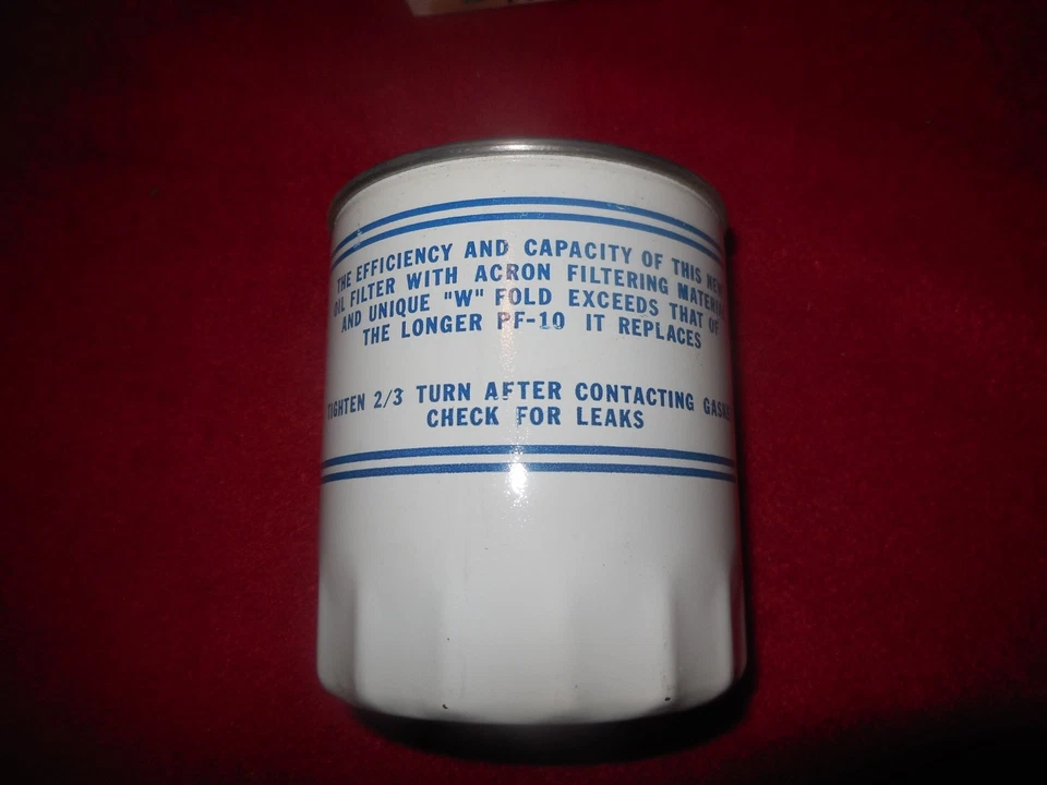 Nuevo de Lote Antiguo 1964-1972 Buick Skylark GS GNX 400 455 Blanco Repujado PF-24 Filtro de Aceite GM Foto 3 de 4