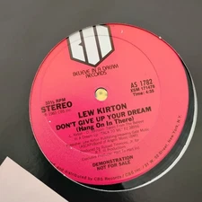 Lew Kirton-Don't Give Up Your Dream 12" NM WAX DISCO FUNK BOOGIE 1983 80's