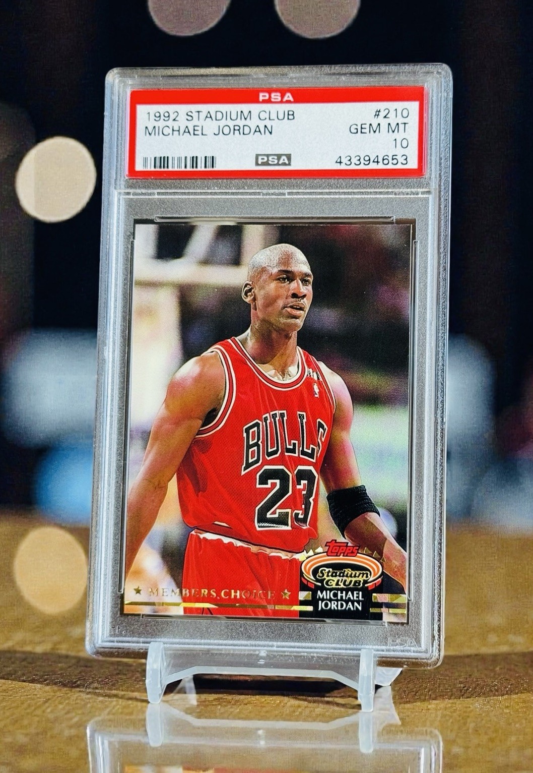 Michael Jordan 1992-93 Topps Stadium Club Members Choice #210 PSA 10 GEM MINT 🔥