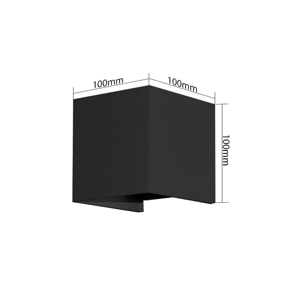 LED Wandleuchte schwarz außen & innen verstellbar 6W COB 490lm Up Down warmweiß - Bild 3 von 4