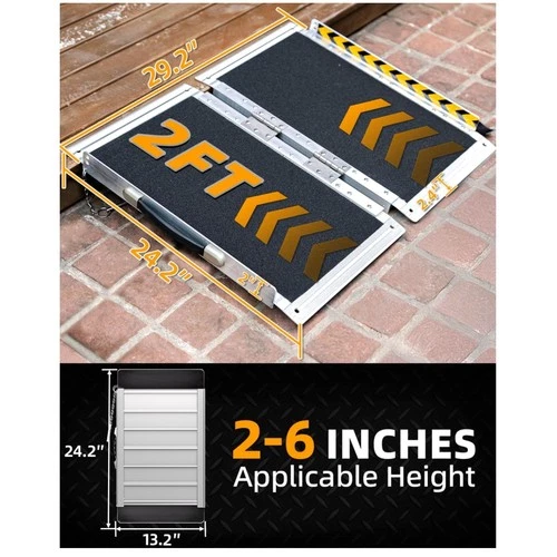 Non-Slip Home Handicap Ramp for Wheelchairs