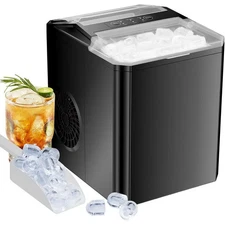 Countertop Ice Maker with Handle - Makes 26.5 lbs of Ice in 24 Hours