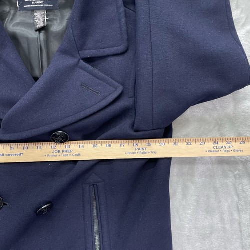 POLO JEANS CO jacket Mens medium Navy Peacoat military wool ralph lauren patches - Picture 11 of 13