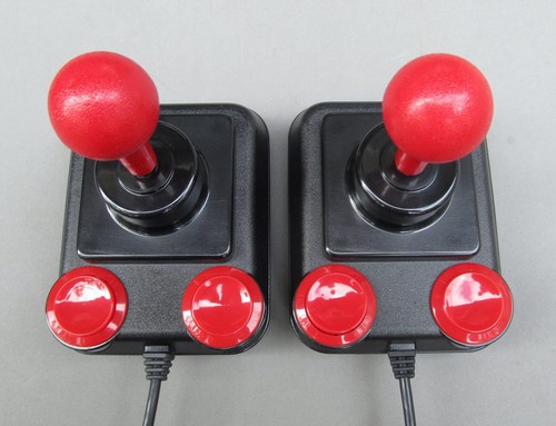 2x Computec MicroPro Joystick - C64 Amiga Atari - Mikroschalter ! - Afbeelding 2 van 9