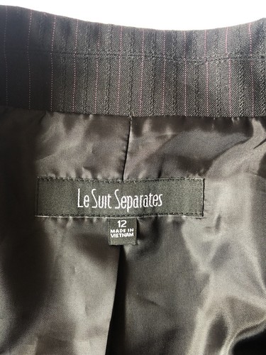 LE SUIT SEPARATES 12 BLACK PINK STRIPE JACKET BLAZER - Picture 5 of 10