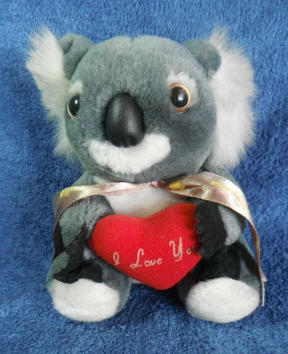  *2108*   Australian Koala holding a red pillow – ' I Love You' - 16cm  - plush