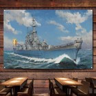 US Navy Battleship USS Louisiana BB-7 Prints Art Flag Warship Military Poster