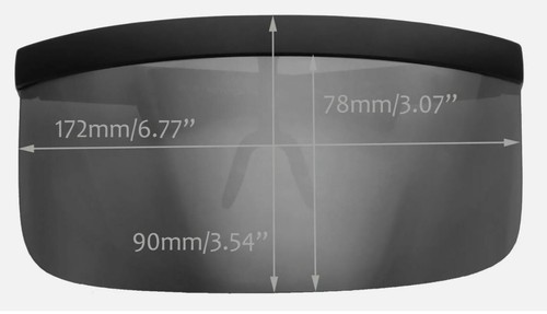 Futuristic Fashion Oversize Shield Visor Sunglasses One Piece Mirror Mono Lens - Picture 18 of 25