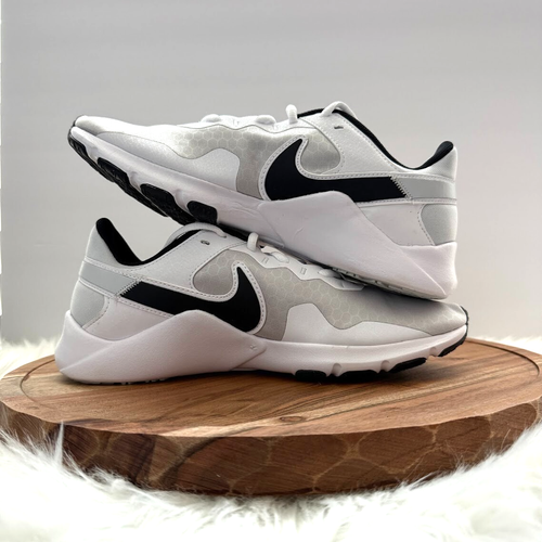 Nike Legend Essential 2 Men's Size 8.5 White Black Training -B Grade Shoes New