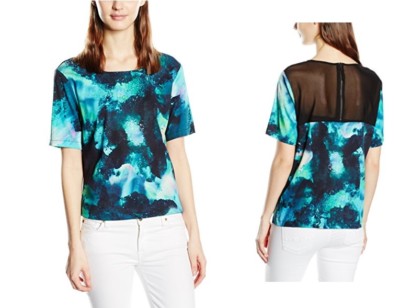Nümph Damen Ea Bluse kurzärmeliges Shirt - meergrün - brandneu mit Etikett UK Größe 8 UVP £45