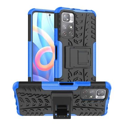 PIXFAB For Xiaomi Redmi Note 11 5G Case, TOUGH Shockproof Stand Cover + Screen Guard