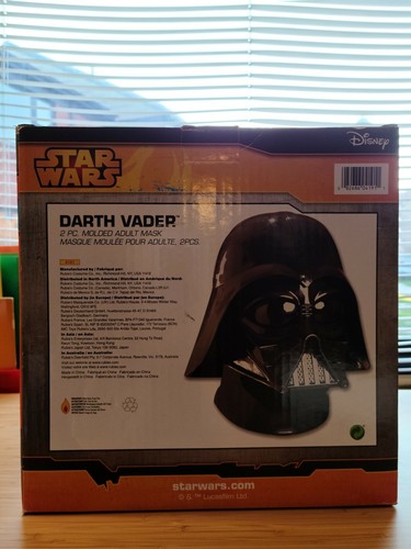 NIB Disney Star Wars costume Darth Vader molded adult mask Rubie's - Picture 4 of 6