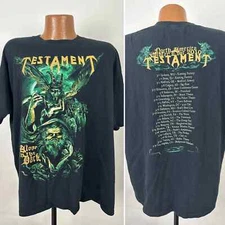 Testament 2010 Winter Tour T-Shirt Reprint Thrash Metal Band S-4XL