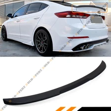For 2017-18 Hyundai Elantra Sedan KDM Matt Black H Style Trunk Lid Spoiler Wing 
