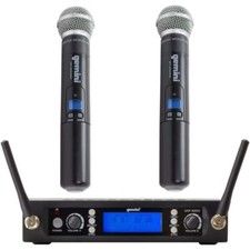 Gemini Sound Pro Dual Wireless Mic System, Professional Handheld Long Range