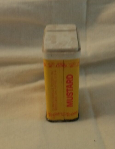 Vintage Durkee Spice Tin Ground Mustard Yellow 1970’s - Picture 2 of 6