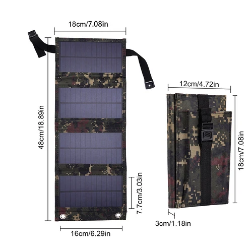 80W USB Solar Panel Folding Power Bank Outdoor Camping Hiking Phone Charger US - Picture 8 of 9
