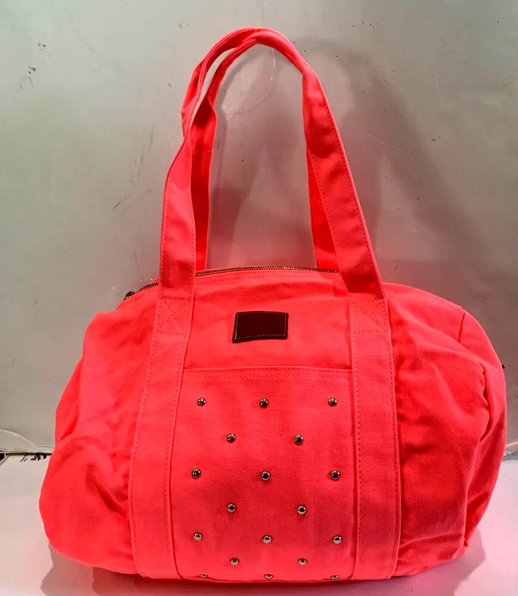 Victoria's Secret Red Bag Purse With Zip Closure Studded New With Tags
