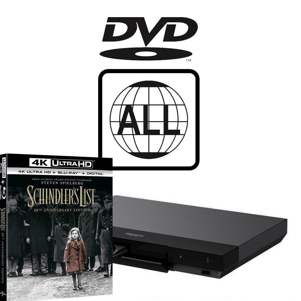 Sony Blu-ray Player UBP-X700 DVD MultiRegion Schindlers List 25th Anniversary