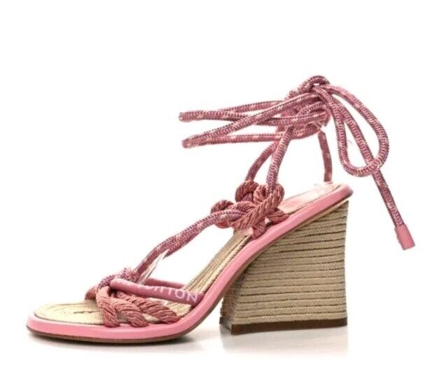 LV Sandals LOUIS VUITTON Fabric Maia Rope Wedge Sandal 36 LV Sandals LOUIS VUITTON Fabric Maia Rope Wedge Sandal 36