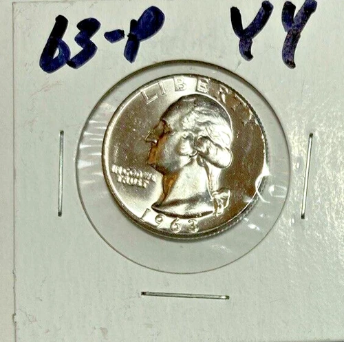 1963 Washington Quarter BU+ 90% Silver 11.98