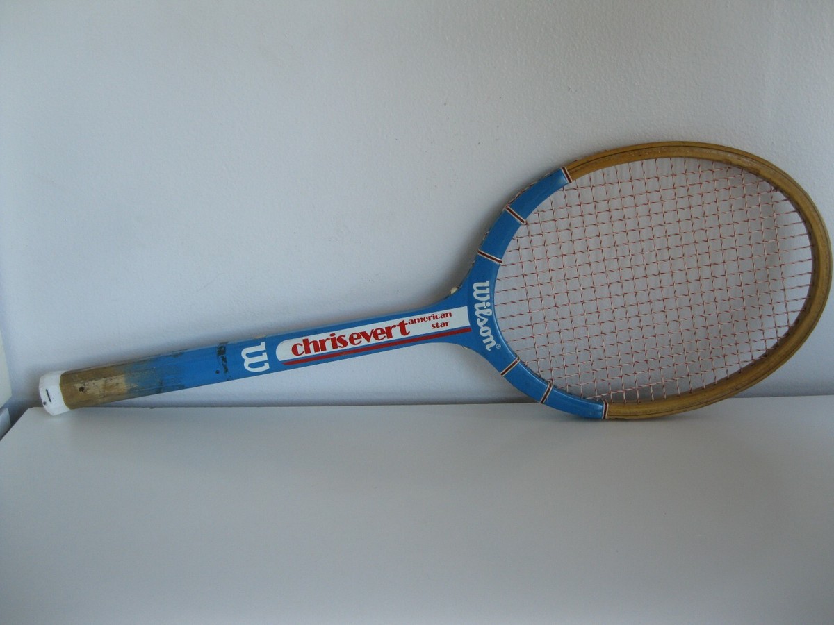 Raquette de tennis en bois Chris Evert Wilson des années 70