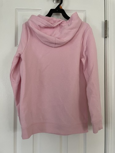 Cat & Jack Pink Gold Heart Valentine Day Hooded Sweatshirt- Size 10/12-VGUC - Picture 2 of 6
