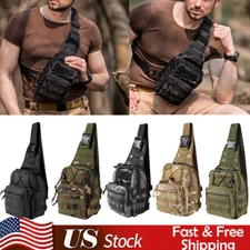 Outdoor Tactical Sling Bag Military MOLLE Crossbody Pack Chest Shoulder Backpack