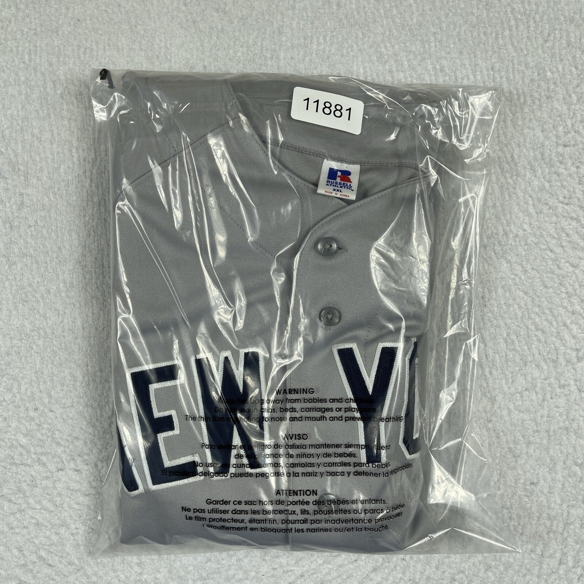 New York Yankees Jersey Mens XXL Vintage Russell Athletic #2 Derek
