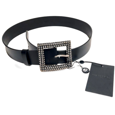 The Kooples Classic Black Leather Belt AFCE22031K BLA01  display picture 1