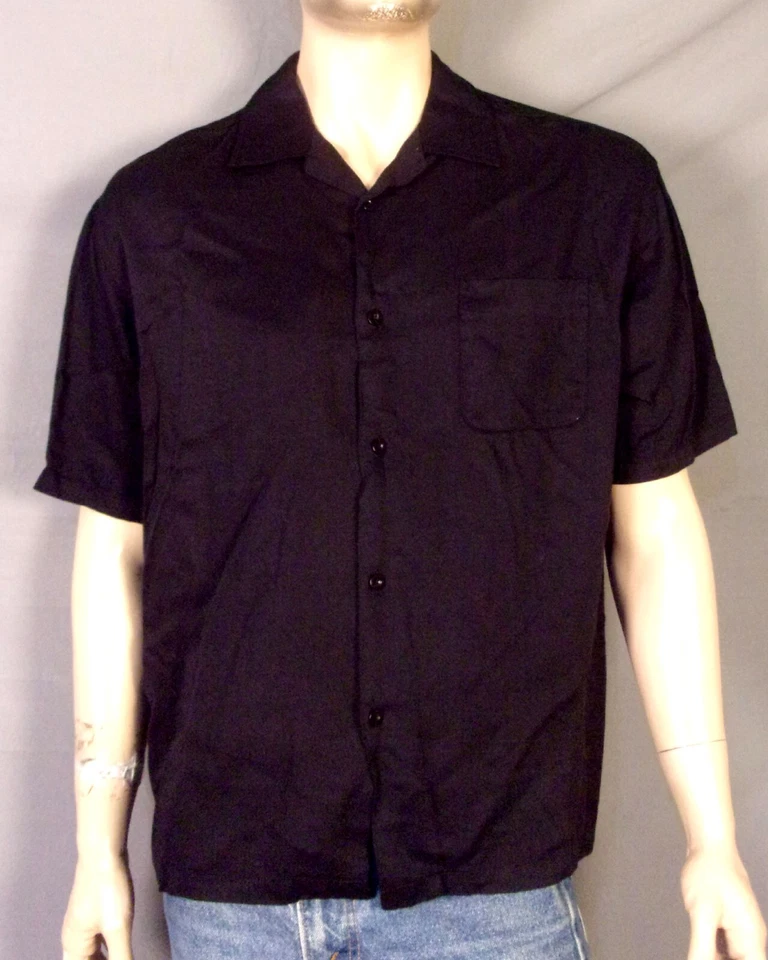 vintage EUC Guess Jeans Rayon Loop Collar Shirt USA Flag Spell Out sz L - Image 3 of 4