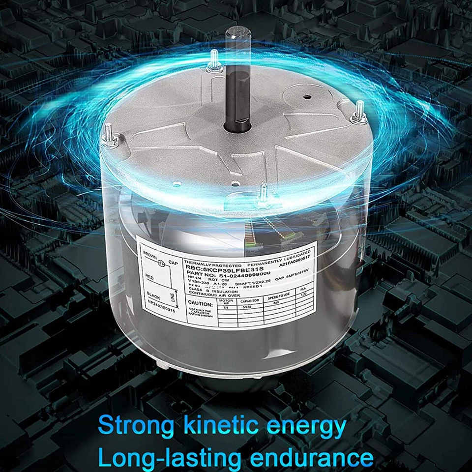 Двигатель вентилятора конденсатора F48AA68A50 для AO Smith York Coleman Luxaire 1/4 л.с. 850 об/мин - Изображение 3 из 4