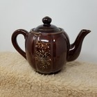 VTG 1940's Brown Betty Enamel Hand Painted Teapot Made in Japan RARE See Pics