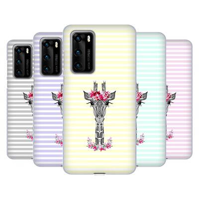 OFFICIAL MONIKA STRIGEL FLOWER GIRAFFE AND STRIPES GEL CASE FOR HUAWEI PHONES 4