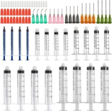 Glue Applicator Syringe with Blunt Tip Needle and Cap, for Liquid, Glue, Ink, Pe