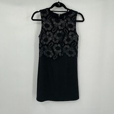 Forever 21 Womens Dress Small Black Sleeveless Floral Casual Party Cocktail New