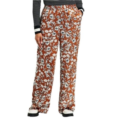 LA LIGNE For Target Women's Floral/Brown Wide Leg Trousers (Size M) Brand New