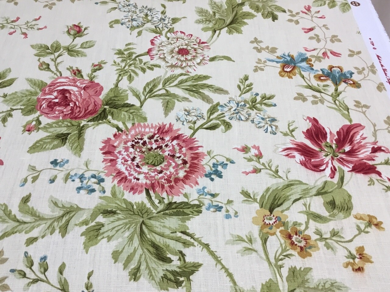 SANDERSON CIRTAIN FABRIC 'ELOUISE' 3.2M WILLOW/PINK 100 LINEN COUNTRY LINENS eBay
