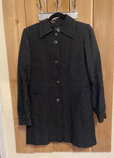 Etcetera Black Long Sleeve Long Coat Size 4 Nwot