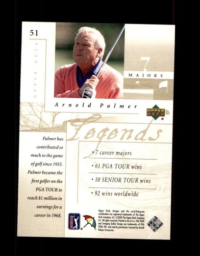 Arnold Palmer 2002 Upper Deck #51 - Imagen 2 de 2