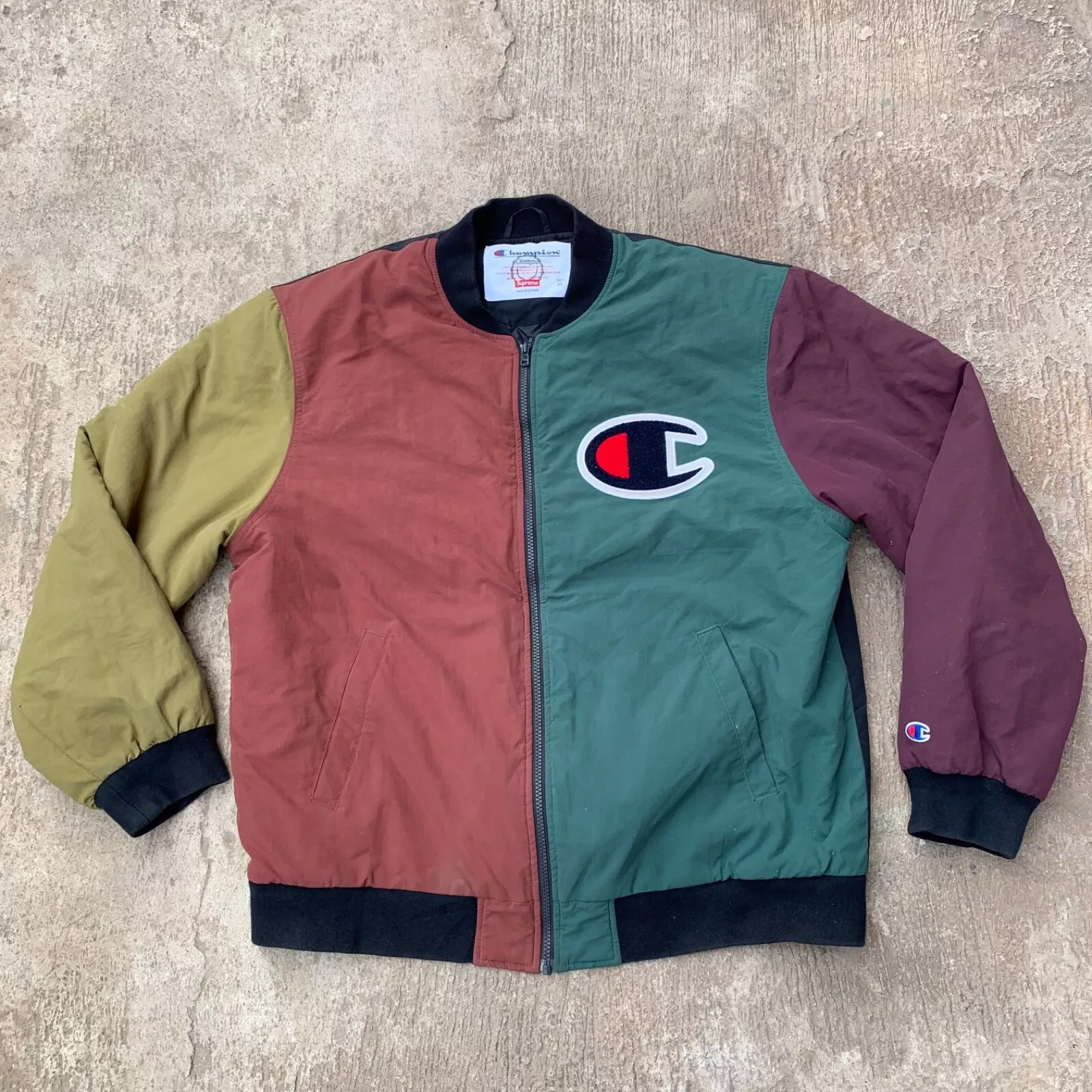 Veste bloquée couleur XL Supreme x Champion 2017