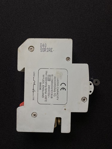 WYLEX NSB40 40 AMP B TYPE MCB - Picture 2 of 6