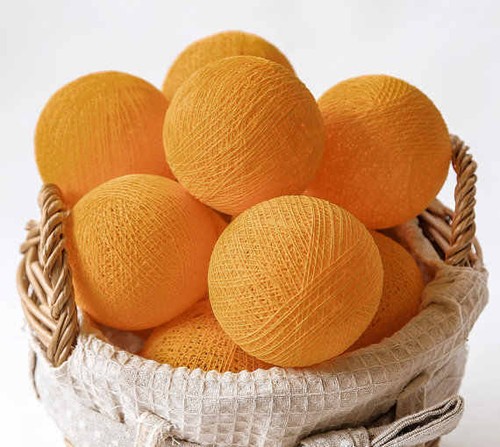 20 Orange 6cm Ball Battery Fairy Lights - Dutch party theme table runner decor - Picture 3 of 6
