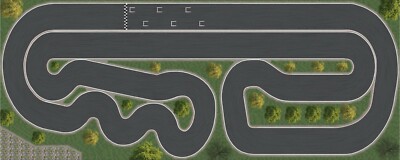 Drift6 Große Rennstrecke für Turbo Racing 300cm x 120cm mit Spuren